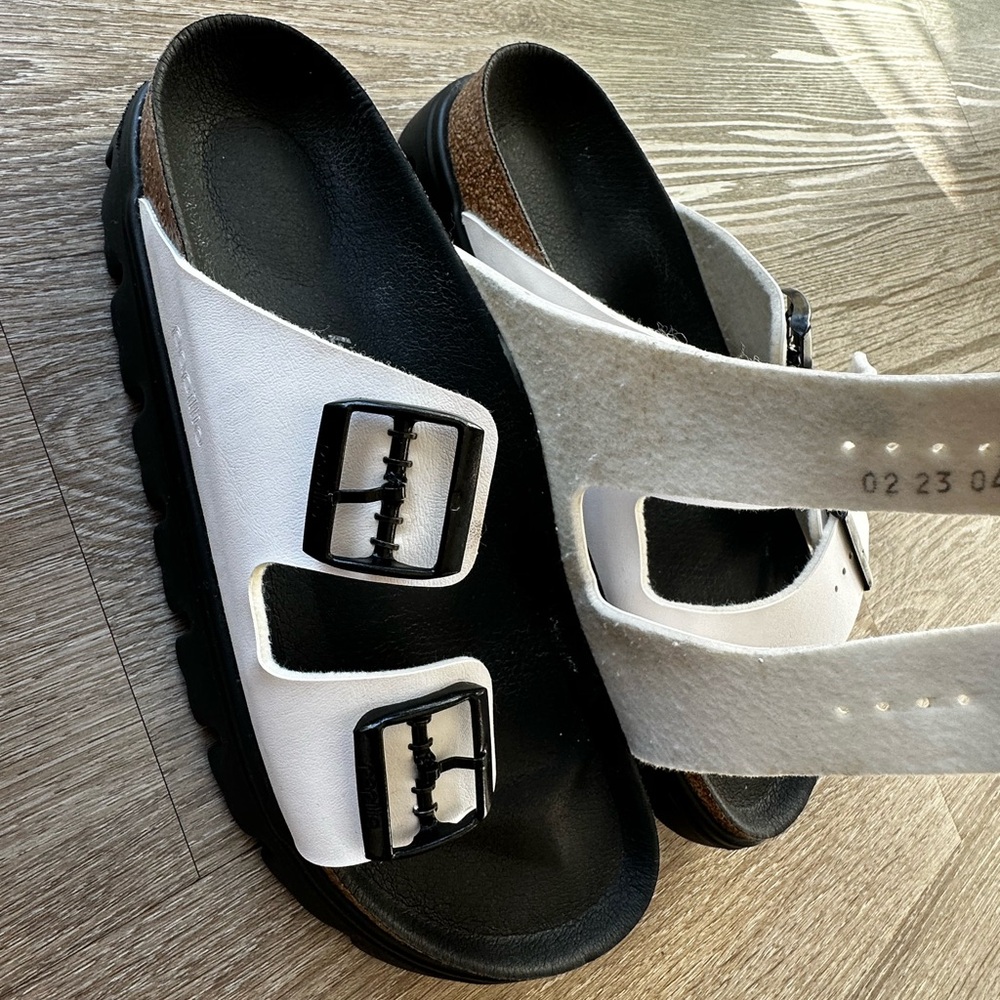 Papillio Black and White Sandals - Picture 4 of 7
